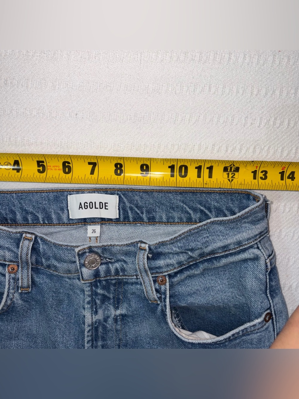 Agolde Womens Ren High Rise Wide Leg Medium Wash Blue Denim Jeans Size 26 - Picture 12 of 14